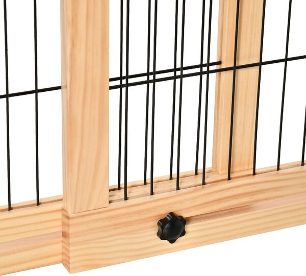AllMyPets Cancelletto per Cani Estensibile in Legno e Acciaio da Interno 104-183x36x69 cm colore Legno - DHD0639