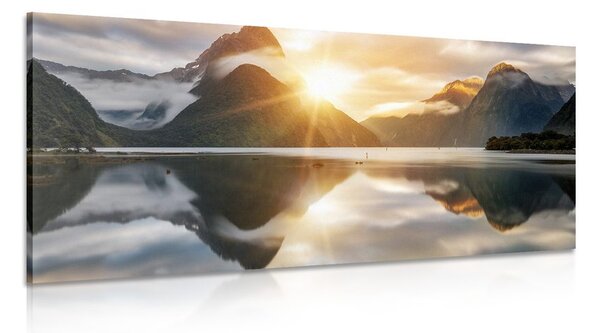 Stampa su tela – Milford Sound all'alba