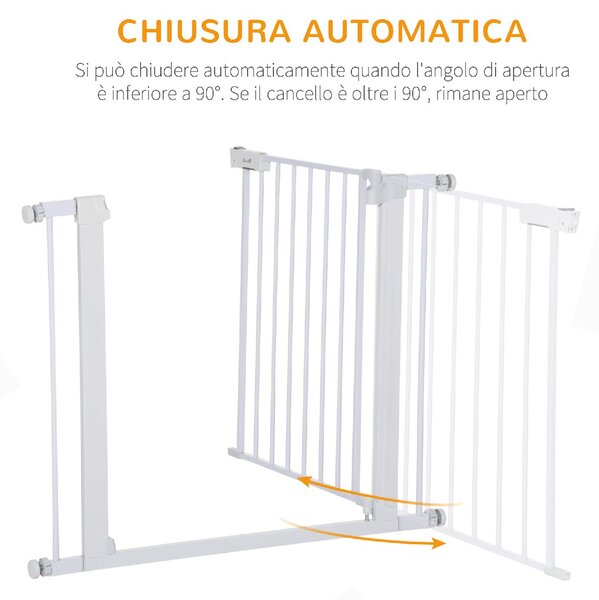 AllMyPets Cancelletto per Cani Fissaggio a Pressione Larghezza Regolabile 75-96cm