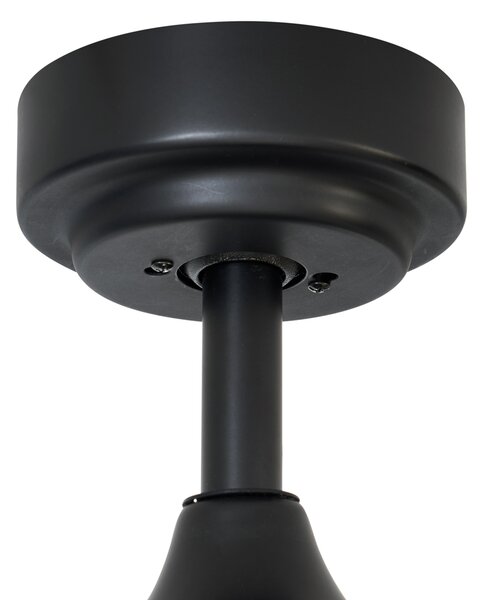 Ventilatore da soffitto nero con stampa legno 132 cm con LED dimmerabile con telecomando - Joly