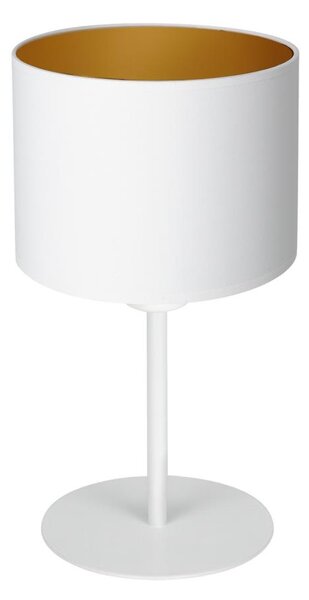 Lampada da tavolo ARDEN 1xE27/60W/230V diametro 18 cm bianco/oro