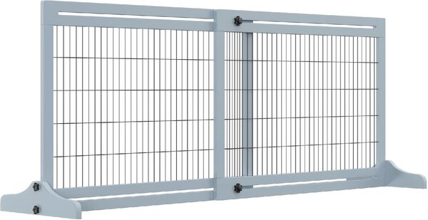 AllMyPets Cancelletto per Cani Estensibile in Legno e Acciaio da Interno 230x230x172 cm colore Blu - D0D038