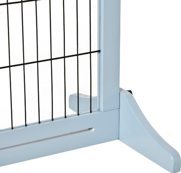 AllMyPets Cancelletto per Cani Estensibile in Legno e Acciaio da Interno 230x230x172 cm colore Blu - D0D038