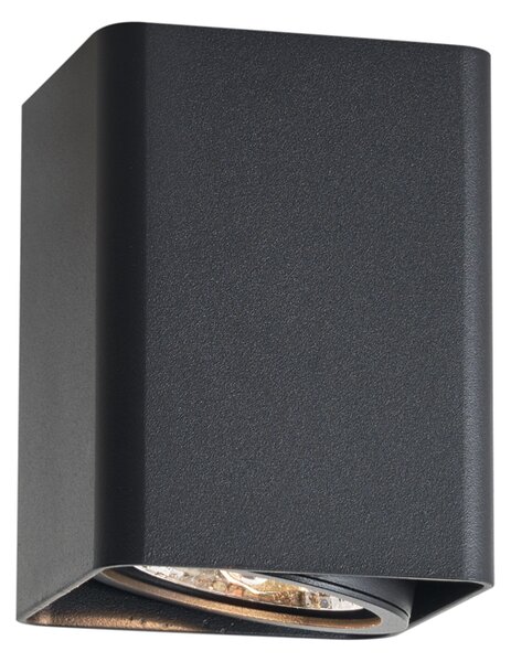 Faretto da superficie di design nero GU10 70mm orientabile e inclinabile - Vox