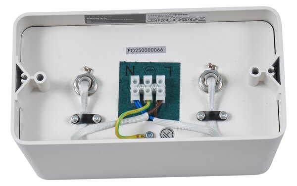 Faretto da superficie di design bianco GU10 70mm 2-luci ruotabile e inclinabile - Vox