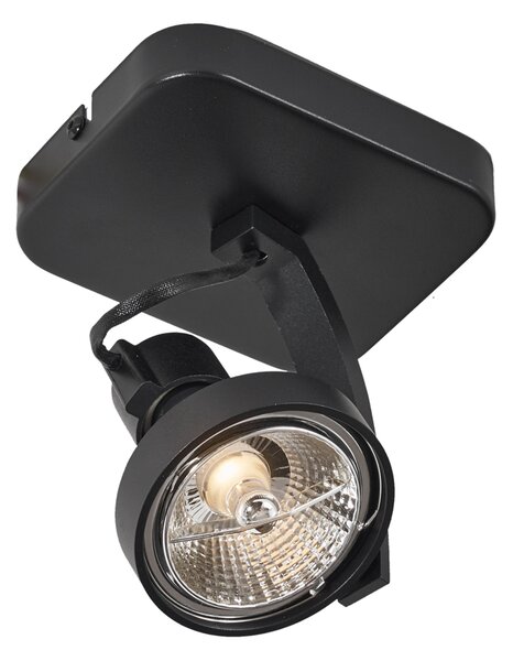 Faretto da soffitto di design nero GU10 70mm orientabile e inclinabile - Vo