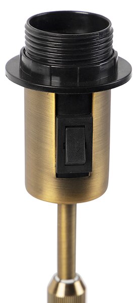 Lampada da tavolo in bronzo con paralume plissettato bianco 35 cm - Parte