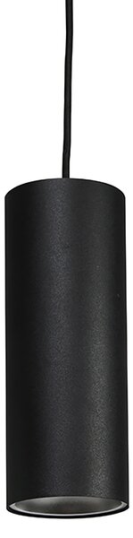 Lampada a sospensione di design nera con adattatore per binario trifase - Tubo trifase
