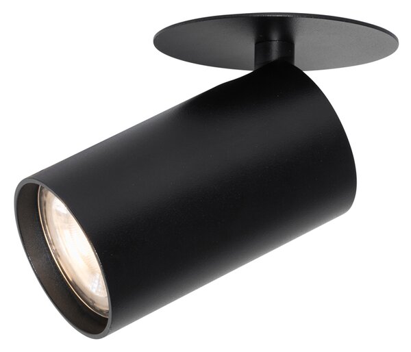Set di 6 faretti da incasso moderni neri GU10 50mm - Chels