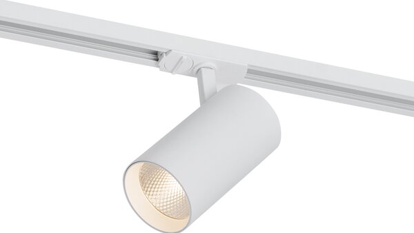 Faretto moderno bianco per sistema di illuminazione a binario monofase con LED incluso - Iconic Mark