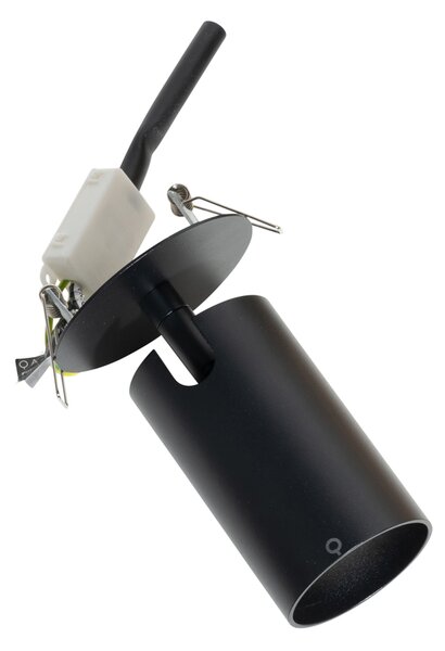 Set di 6 faretti da incasso moderni neri GU10 50mm - Chels