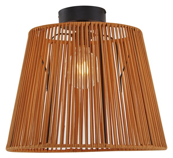 Plafoniera da esterno Japandi con corda arancione IP54 - Jayla