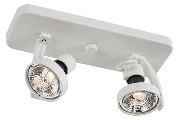 Faretto da soffitto di design bianco GU10 70mm 2-luci regolabile - Vo