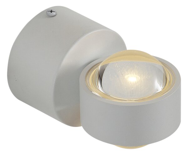 Lampada da parete di design bianca con LED IP44 - Lens