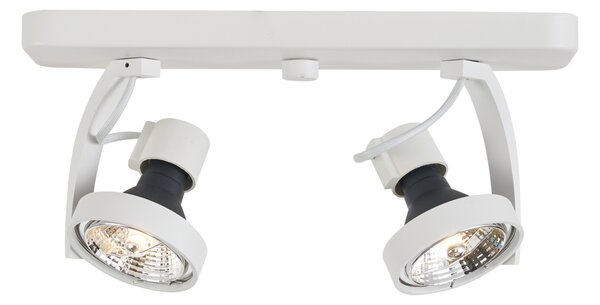 Faretto da soffitto di design bianco GU10 70mm 2-luci regolabile - Vo