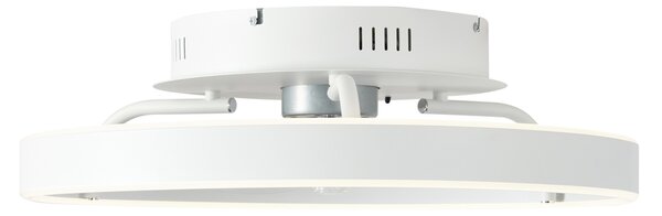 Ventilatore da soffitto bianco 50 cm con LED dimmerabile e telecomando - Maddy