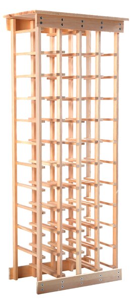 Costway Portabottiglie in legno da 44 bottiglie Scaffale per bottiglie di vino 104x43x27,5cm Naturale