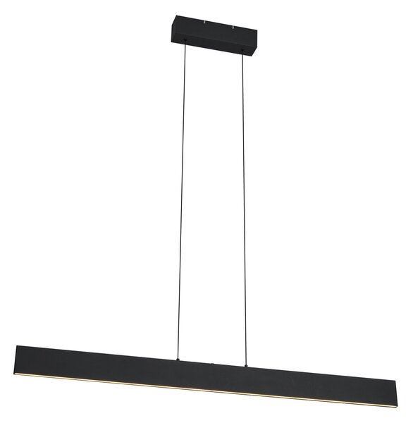 Lampada a sospensione moderna nera con LED dimmerabile a 3 livelli Easylift - Straight