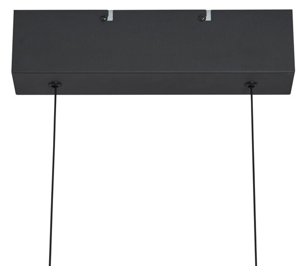 Lampada a sospensione moderna nera con LED dimmerabile a 3 livelli Easylift - Straight