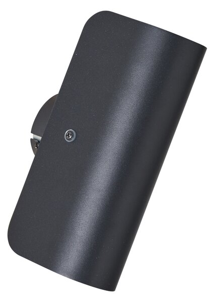 Lampada da parete moderna nera a 2 luci - Gotthard