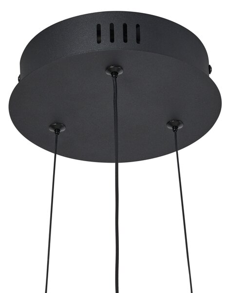 Lampada a sospensione di design nera e trasparente dimmerabile a 3 livelli - Scacrylic