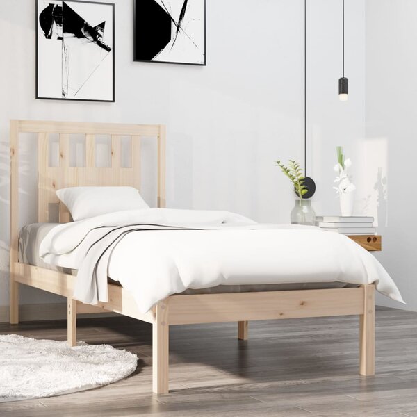 Letto matrimoniale legno massello di Faggio grezzo con rete cm 180x200