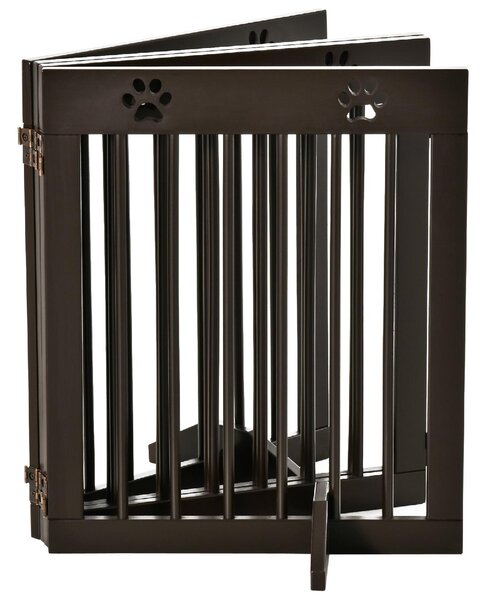AllMyPets Cancelletto per Cani Taglia Piccola Pieghevole in Legno di Pino 204x30x61 cm colore Marrone - D0DH4BNMAR