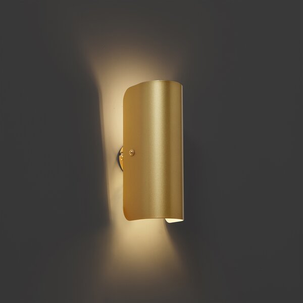 Lampada da parete moderna oro 2 luci - Gotthard