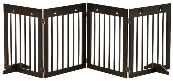 AllMyPets Cancelletto per Cani Taglia Piccola Pieghevole in Legno di Pino 204x30x61 cm colore Marrone - D0DH4BNMAR