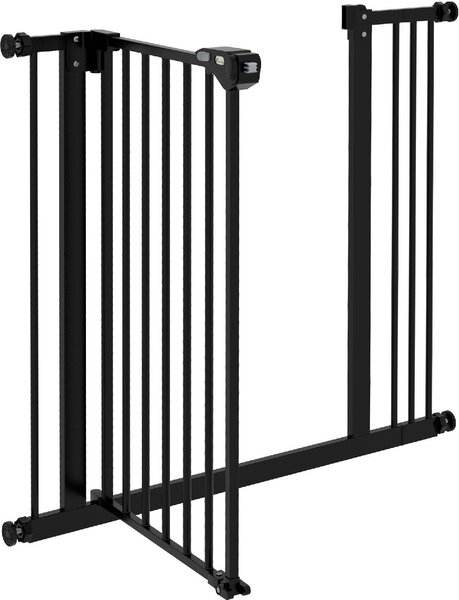 AllMyPets Cancellino per Cani a 2 Estensioni con Larghezza Regolabile fino 100 cm e Chiusura Automatica colore Nero - K587BK