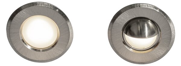 Set di 5 faretti da incasso moderni in alluminio con LED IP67 - Linsey