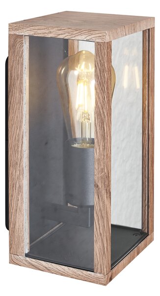 Lampada da parete industriale stampa legno 26 cm IP44 - Charlois
