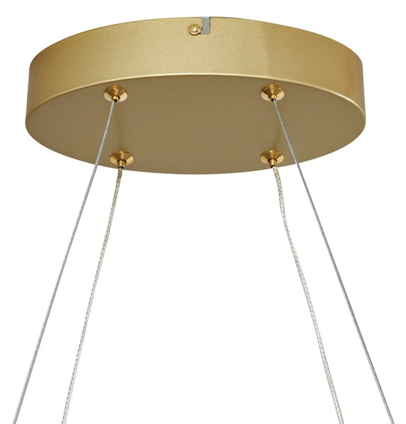 Lampada a sospensione di design ottone 120 cm con LED dimmerabile a 3 livelli - Ovallo
