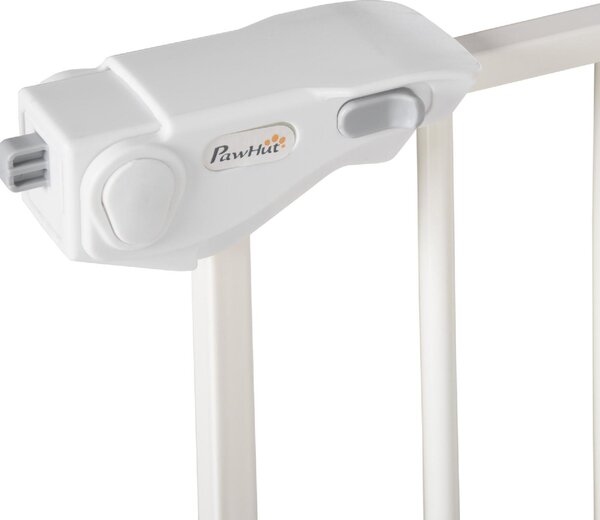 AllMyPets Cancellino per Cani a 3 Estensioni con Larghezza Regolabile 74-148 cm e Chiusura Automatica colore Bianco - WTA478F