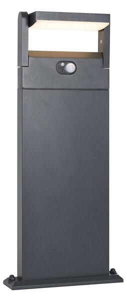 Lampada da esterno da palo grigio scuro con sensore di movimento 60cm IP54 solare - Judge
