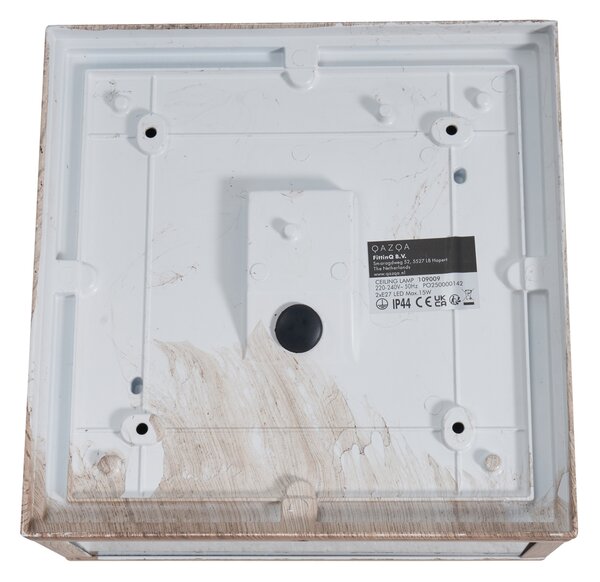 Plafoniera industriale stampa legno IP44 2 luci - Charlois
