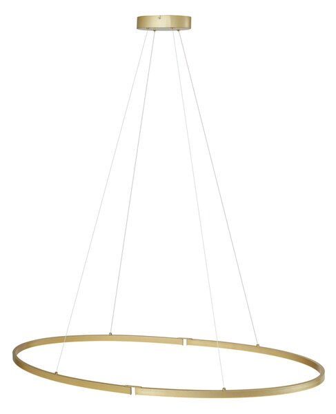 Lampada a sospensione di design ottone 120 cm con LED dimmerabile a 3 livelli - Ovallo