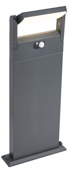 Lampada da esterno da palo grigio scuro con sensore di movimento 60cm IP54 solare - Judge
