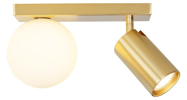 Plafoniera moderna in ottone a 2 luci inclinabile - Lesly