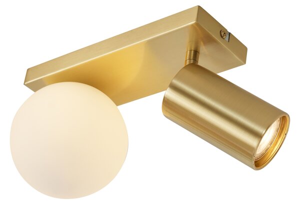 Plafoniera moderna in ottone a 2 luci inclinabile - Lesly