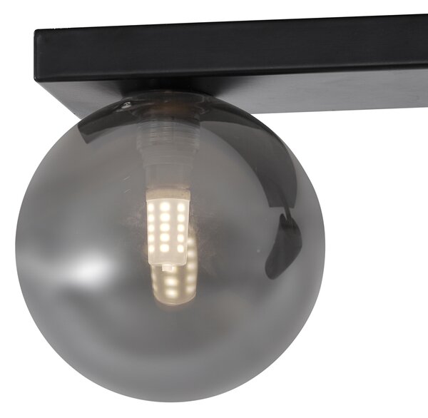 Plafoniera moderna nera a 2 luci inclinabile - Lesly