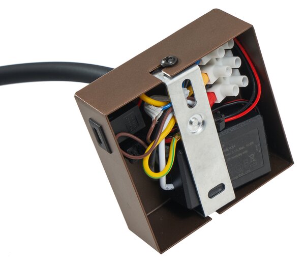 Lampada da parete moderna bronzo con porta USB-C - Gosna
