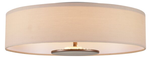 Plafoniera moderna beige in tessuto con LED dimmerabile a 3 livelli - Bredow