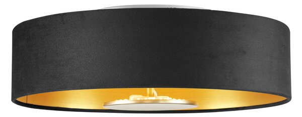 Plafoniera moderna in velluto nero con LED dimmerabile a 3 livelli - Bredow