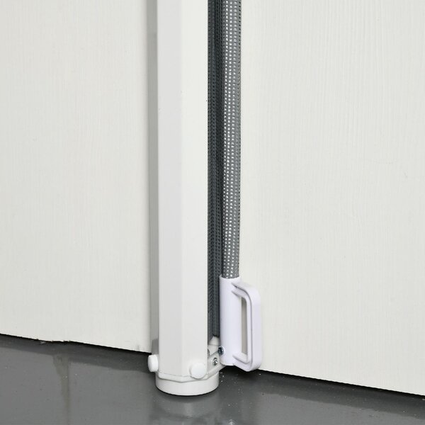 AllMyPets Cancellino per Cani Estensibile fino a 115 cm Poliestere e Acciaio 115x82.5 cm colore Bianco/Grigio - F84801