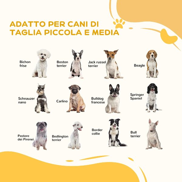 AllMyPets Cancellino per Cani Estensibile con Porta e 2 Pannelli Piedini Triangolari 112-159x70 cm colore Legno Naturale