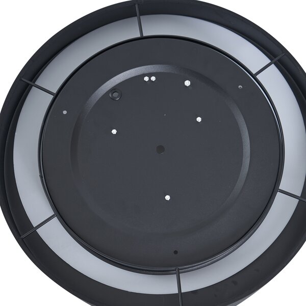 Plafoniera moderna nera trasparente 40cm incl. LED dimmerabile a 3 livelli - Sue