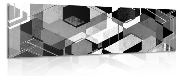 Stampa su tela – Geometria astratta in bianco e nero