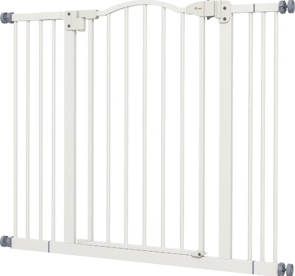AllMyPets Cancellino per Cani Estensibile Senza Viti Regolabile da 74-100 cm Alto 78 cm in Metallo colore Bianco - 46R7WT