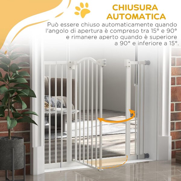 AllMyPets Cancellino per Cani Estensibile Senza Viti Regolabile da 74-100 cm Alto 78 cm in Metallo colore Bianco - 46R7WT